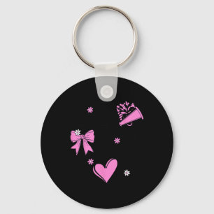 Comp Day Cheer Mom Retro Cheerleading Love Women G Keychain