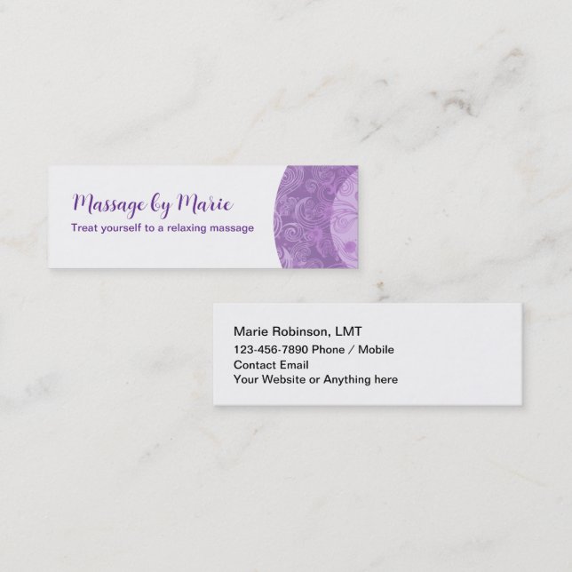 Compact Beauty Massage Business Cards (Front/Back)