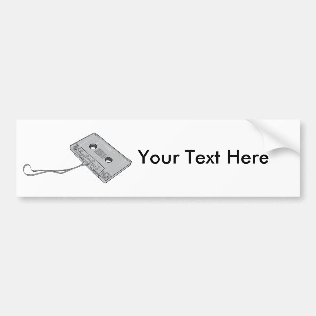 Compact Cassette Tape - Magnetic Recording Tape Bumper Sticker (Front)