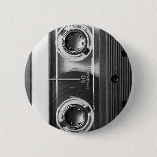 Compact Cassette Tape Pinback Button
