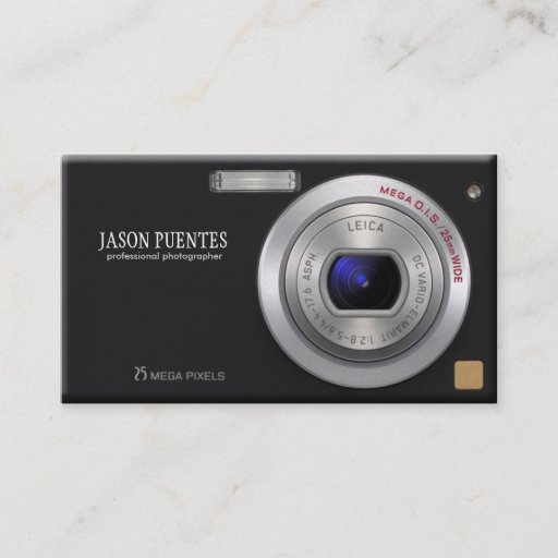 Customizable Compact  Digital Camera Professional Photographer Business Card