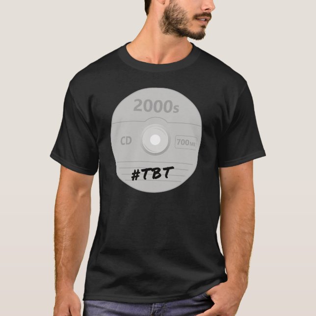 Compact Disc - CD Rom Throwback Thursday Computer  T-Shirt (Front)