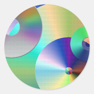 Compact Discs Classic Round Sticker