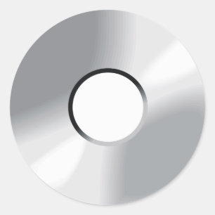 compact disk cd classic round sticker
