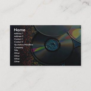 compact disks reflecting colors business card