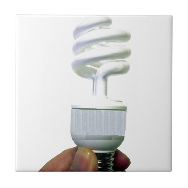 Compact Fluorescent bulb Ceramic Tile (Front)