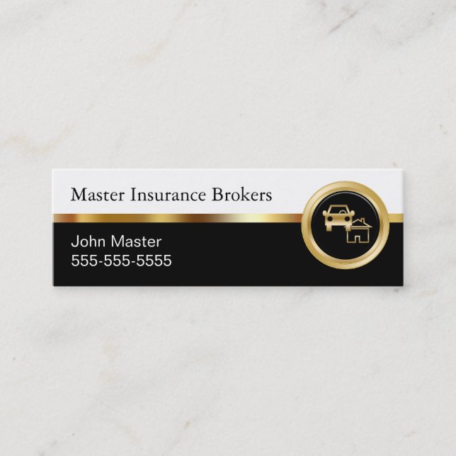 Compact Insurance Business Cards (Front)