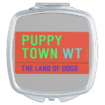 Puppy town  Compact Mirror