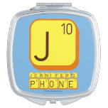 J
 JENNIFER'S
 PHONE  Compact Mirror