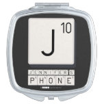 J
 JENNIFER'S
 PHONE  Compact Mirror