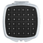 ABC|DEF
 GHIJKL
 M|N|OPQR
 STUVWX
 YZ0123
 456789  Compact Mirror