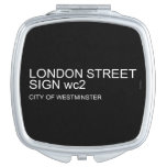 LONDON STREET SIGN  Compact Mirror