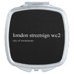 london streetsign  Compact Mirror