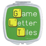 Game Letter Tiles  Compact Mirror