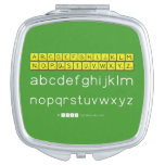 ABCDEFGHIJKLM
 NOPQSTUVWXYZ
 abcdefghijklm
 nopqrstuvwxyz  Compact Mirror