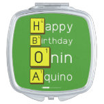 Happy
 Birthday
 Onin
 Aquino  Compact Mirror