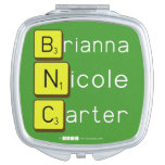 Brianna
 Nicole
 Carter  Compact Mirror