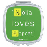 'Nolla 
 loves
 Popcat'  Compact Mirror