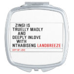   Zingi is truelly madly      and deeply inlove    with  nthabiseng  Compact Mirror