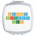 happy 
 birthday 
 LEO  Compact Mirror