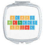 happy
 birthday
 Chiara  Compact Mirror