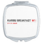 karibu breakfast  Compact Mirror