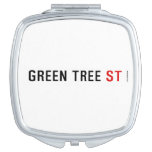 Green Tree  Compact Mirror
