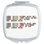 Never gonna give you up
 Never gonna let you down
 Never gonna run around 
 and desert you
 
 Never gonna make you cry
 Never gonna say goodbye
 Never gonna tell a lie
 and hurt you  Compact Mirror