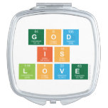 God
 is
 love  Compact Mirror