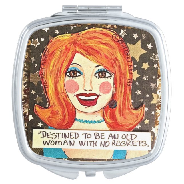 Compact mirror – destined to be an old woman with (Front)