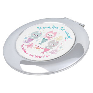 Compact mirror for a nautical themed birthday part