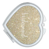 Compact Mirror - Glitter Bridesmaid Fab Gold (Side)