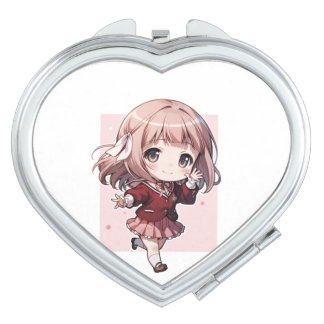 COMPACT MIRROR OF CUTE ANIME CHARACTER