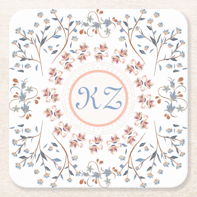 compact mirror square paper coaster (Front)