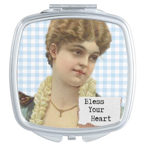 Compact Mirror Vintage Funny Bless Your Heart