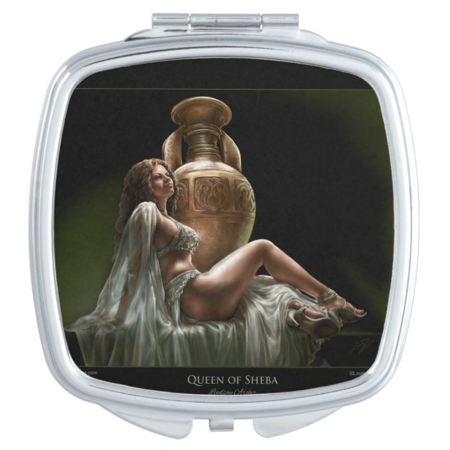 Compact Mirror w/Queen of Sheba by Lindsay Archer (Front)
