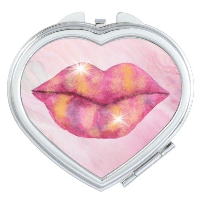 Compact Mirror with Designer Lips (Front)