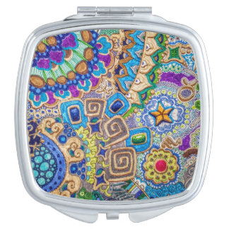 compact mirror with "Sam's pic" design