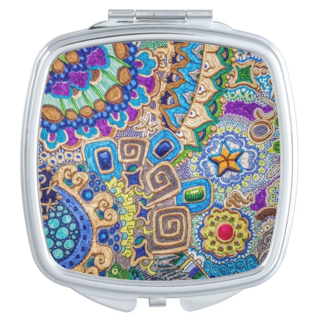 compact mirror with "Sam's pic" design (Front)