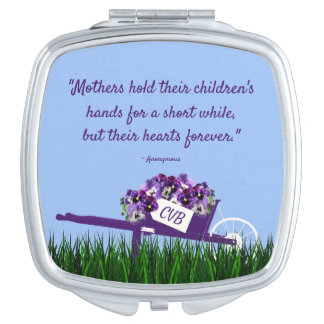Compact Mirrors for Mothers Grandmothers Pansies