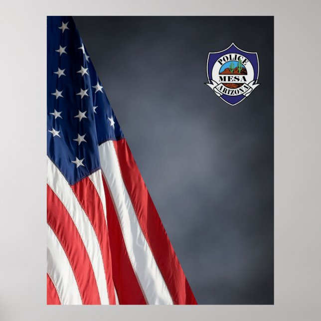 COMPACT POLICE PHOTO BACKDROP Agency Patch Poster (Front)