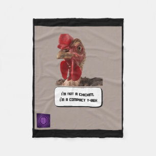 Compact Trex Chicken Dinosaur Joke Design Humorous Fleece Blanket
