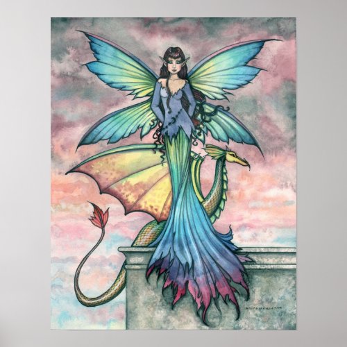 Companions Fairy Dragon Art Print Poster