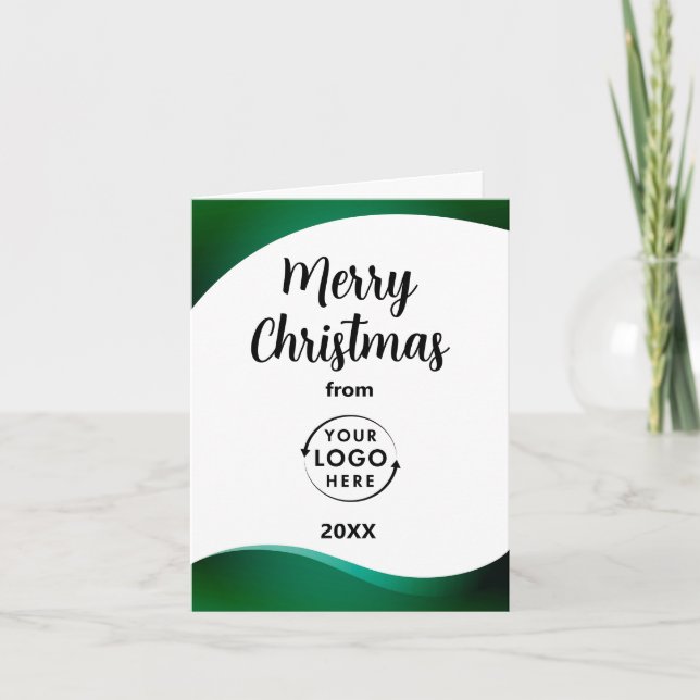 Company Add Logo Business Holiday Cards (Front)