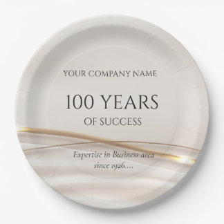 Company Anniversary Custom Business Paper Plates