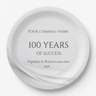 Company Anniversary Custom Business Paper Plates