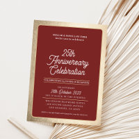 COMPANY ANNIVERSARY modern business maroon gold
