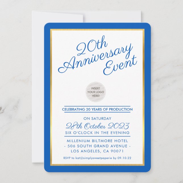 COMPANY ANNIVERSARY PARTY modern business GINA Invitation (Front)