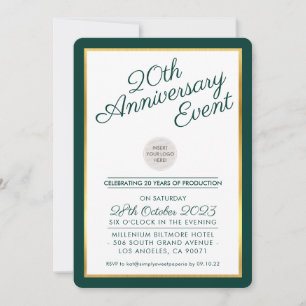 COMPANY ANNIVERSARY PARTY modern event dark green Invitation