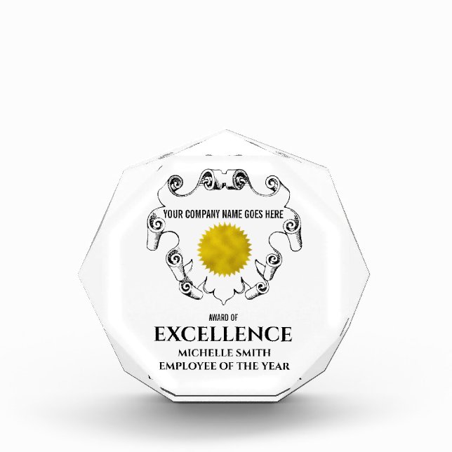 Company annual award | scroll excellence (Front)